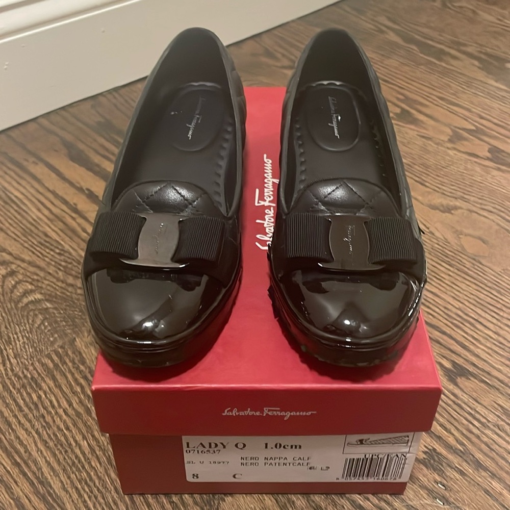 Ferragamo Lady Q Quilted Ballet Flats - 8